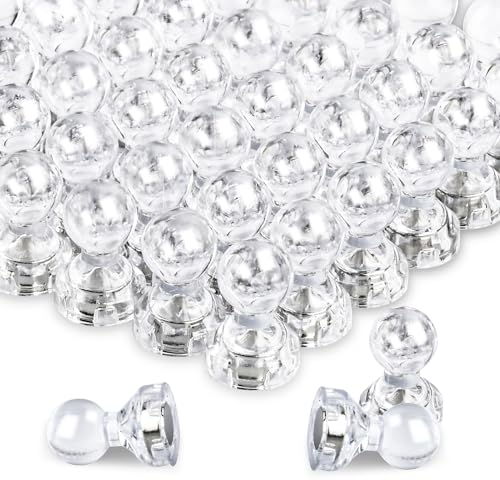 Magnete 50 Stück Kühlschrankmagnete Mini-Magnete Stark für Magnettafel, Office Whiteboard Neodym Magnet Kleine Magnet Multifunktion transparent weiß konische Magnets