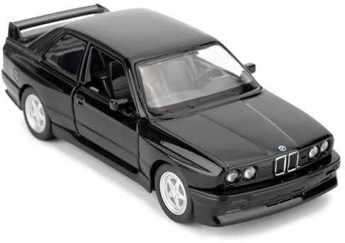 Imtfzct 1/36 BMW M3 1987 Zink Legierung Modell Auto, Kinder Spielzeug, Freizeit Fahrzeug, Geschenk für Jungen und Mädchen (Schwarz)