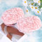 2x50G Sakura Rosa Weiß Kunstfell-Garn Handstrickgarne, Plüschgarn Häkelgarn Wolle Zum Häkeln, Handstrickgarn Baumwollgarn für Häkeln und Kunsthandwerk Pflegeleichte hochwertiges Schnellstrickgarn