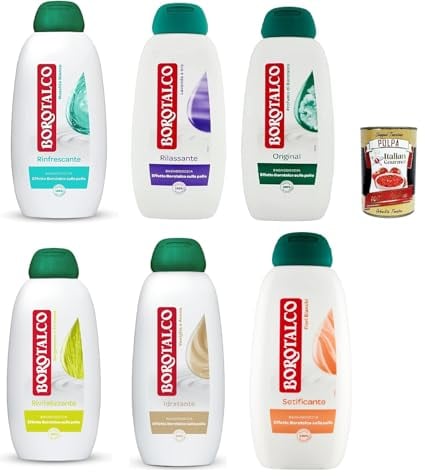 Borotalco Profumo di Borotalco Original Rinfrescante and Rilassante Gel douche 6 x 450 ml + Italian Gourmet Polpa 400 g