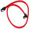 Booso 50cm Sata 3.0 III Sata3 Cable de Datos de 7 Cables Ssd 6Gb/S de Ángulo Recto Cable de Datos de Disco Duro HDD con de Nylon (Rojo)