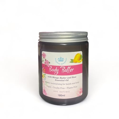 Körperbutter mit Mangobutter - Rose