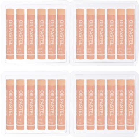 PATIKIL Skin Tone Oil Pastels, 24Pcs Soft Oil Crayons Creamy Pastels Stick Art Supplies for Art Painting Drawing Blending Graffiti for Artists Beginners