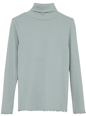 s.Oliver Gerippter Rollkragen-Shirt mit Rollsaum