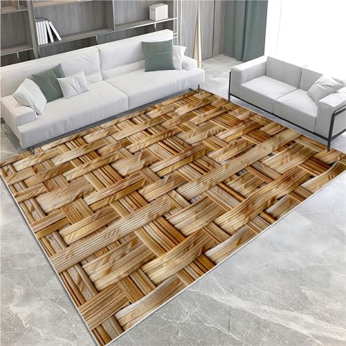 Teppiche Gegend Geometrische Retro-Grafiken Teppich Wohnzimmer 80 x 150cm Waschbarer Teppich Kurzflor Teppich Anti-Rutsch Unterseite Heimdeko für Schlafzimmer