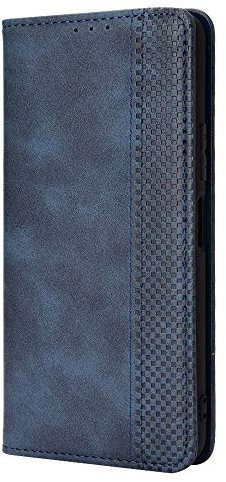 HAOYE Coque pour Realme C65 4G, Cuir Etui Premium PU + TPU Housse Folio Flip Case, Cover Portefeuille ave ID Carte de Crédit Slot Fermeture Magnétique, Bleu