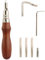 Thyonta 7-in-1 Leather Trenchers Multi-Functional Adjustable Stitching Leather Trimming and Chipping Tool Suitable for DIY Leather Repair