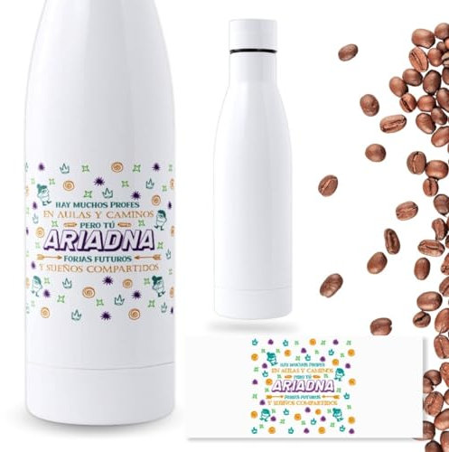 Botella para Profesores | Regalo Original | Botella de agua acero inoxidable térmica personalizada | Libre de BPA y reutilizable | Regalo Fin de Curso (Forjas futuros, 700 ML)
