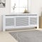 Sufrk MDF Radiator Cover White 205 cm,Radiator Cover White Modern MDF Vertical Slats Wood Decorative Cabinet for Living Room Bedroom Hallway,Large