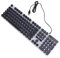 Uonlytech Teclado Glowing USB Teclas Redondas Teclado Creativo y Práctico para Ordenador y Móvil Diseño Elegante y Portátil Negro