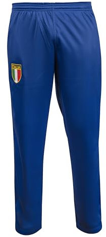JL Sport Italia 1970 Coppa del Mondo Blu Track Pants Retro Vintage Calcio Palestra Calcio Uomo, Blu, L