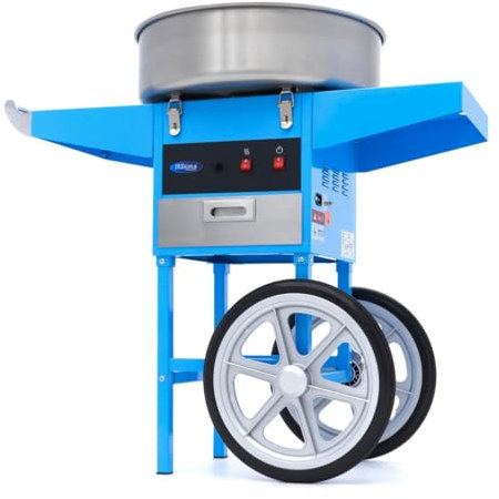 Maxima Macchina per Zucchero Filato - Ø 52 cm - Blu - con Carrello