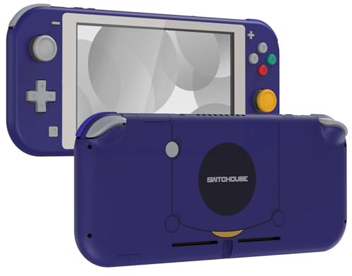 eXtremeRate Cover Scocca Custodia Pulsanti Tasti ABXY DIY Ricambio per Nintendo Switch Lite con Protezione Schermo Vetro Temperato(Stile SwitchCube Classic)