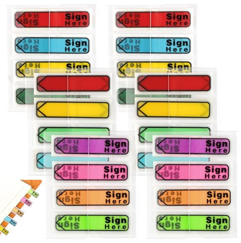 600 Blätter Schild Here Tabs, Haftnotizen, Transparent Sticky Notes, Haftstreifen, Haftnotizen Klebezettel Klein, Durchsichtige Seitenmarker, Haftmarker, Page Marker für Bible Schreibwaren Studium