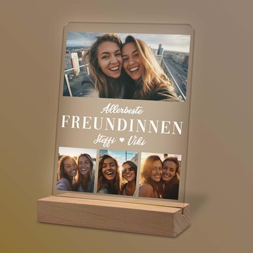 Yuweli Fotogeschenke | Personalisierte Geschenkidee für beste Freundin | Geschenk für Freundin | Freundinnen Geschenke mit eigenem Foto | Geschenke für Freundin | Freundinnen | Acrylglas