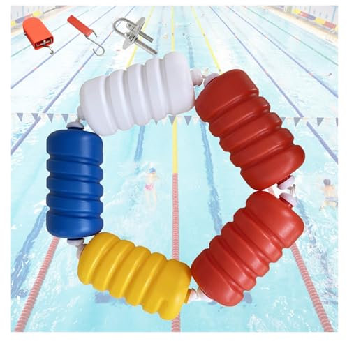 YINMAN Pool-Bahnteiler, Sicherheitstrennseil-Kunststoffbojen-Set, Wiederverwendbarer Pool-Sicherheitszaun Mit Haken Und Zubehör(Wire Rope,9m/29.5ft)