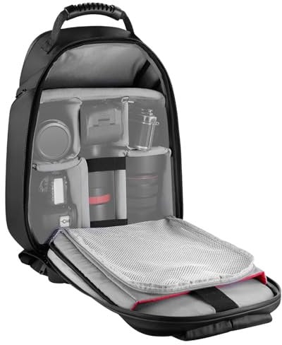 NEEWER BASICS Camera Bag for Photographer, Water Resistant Digital Cam Backpack Shockproof Large Case Compatible with Sony Canon Nikon DSLR Mirrorless Lenses Small Photography Accessories, PB26 Black