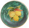 Servizio piatti per 2 persone con limoni in ceramica di Vietri dipinti a mano made in Italy (2 pezzi piatti fondo diametro cm. 25 e 2 pezzi piatti piani diametro cm. 26) (verde ramina e limoni)