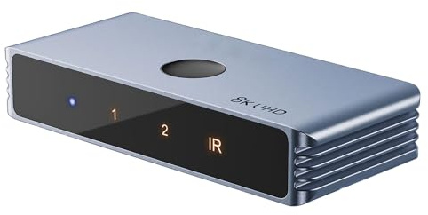 BUBEFSKD Conmutador De Resolución 2x1 Divisor 8K 60Hz Control Bidireccional para Conmutación De Dispositivo Doble No Requiere Alimentación Externa