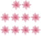WINOMO Fiori artificiali per la decorazione albero di natale Fiori glitter in rosa