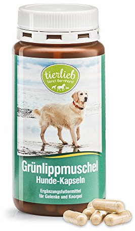 Kräuterhaus Sanct Bernhard Mejillón de Labios Verdes para Perros 500mg de Nueva Zelanda - Ahora 150 Cápsulas