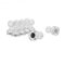 Small Transparent Acrylic Push Pin Magnet for Fridge, Whiteboard, Noticeboard, Filing Cabinet - 11mm dia x 17mm tall - Pack of 10