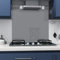 Home Supplies Grey Colour Toughened Glass Heat Resistant Splashback for Kitchen, Heat Resistant Splashbacks for Cookers (6080Grey)
