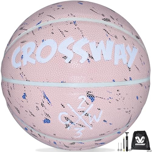 MAIBOLE Crossway Indoor/Outdoor Moisture-Absorbing Composite Leather Training Game Basketball for Men, Women, Youth, Street, and Cool Basketball.Basketball Size 5