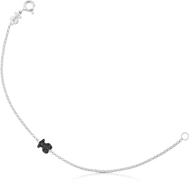 TOUS Armband aus Sterlingsilber für Damen mit Spinell-Bär-Motiv, 17,5 cm lang, schick und elegant, Sammlermotiv