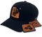 Baseball Cap mit Lederpatch, Basecap, Kappe, Mütze mit wechselbaren Motiven, Patch, Casino, Pokern, Pokerkarten, Pokerchips, Würfel, Size XS/S schwarz