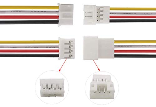 5X Paare 10 Stück Micro JST PH 2.0 4PIN Rastermaß 2mm Steckverbinder Stecker Male Buchse Female mit je 10cm Kabel Verlängerung Lipo Akku Komputer Elektronik PC DIY Modellbau