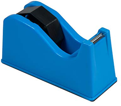 IHOMECOOKER Desktop Tape Dispenser Adhesive Roll Holder (Fits 1 & 3 Core) with Weighted Nonskid Blue
