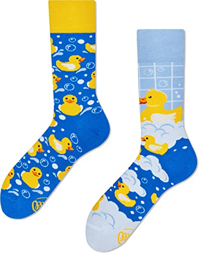 Many Mornings Unisex Bath Ducks Mismatched Socken, Multi-Color, 39-42