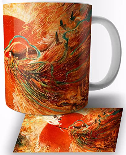 TusRelojes Till The End of The Moon Tasse en Céramique Blanche 325ml Mug