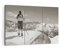 Mehrteilige Bilder auf Leinwand Skifahrer Bayern Sepia Leinwandbild 105x70cm Wandbilder Dekoration Wohnzimmer Schlafzimmer Set 3 teilige Groß Wanddeko Bild Wand Kunstdruck Art Canvas CE105x70-4192