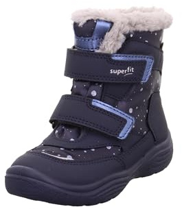 Superfit Mädchen Crystal Warm Gefütterte Gore-tex Schneestiefel, Blau Hellgrau 8000, 29 EU