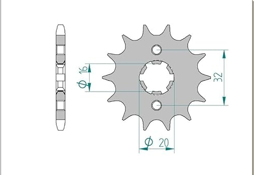 Ritzel 15-Zähne 428-Teilung kompatibel mit Beta RR 125 LC Motard CBS Bj. 2017-2018