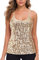 WILLIAMHUA Damen Pailletten Tops Glitzer Oberteile Sparkle Party Weste Ärmellos Tunika Weste Damen Sequin Tank Top (L, Sekt)
