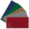 50x Briefumschläge mit Metallic Sternen - DIN Lang - Mix Set 1, Umschläge in Rot, Grau, Grün, Blau und Kraftpapier - mit Sternen in Gold