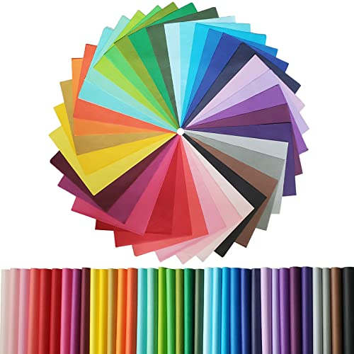 360 Blatt Seidenpapier, 36 Farben Buntes Papier A4, Bastelpapier Transparent Geschenkpapier, zum Kreieren von Pompoms, Papierblumen Hochzeit, Geburstag, Weinachtensgechenk Geschenk Deko (20 X 29 cm)