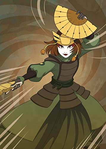 Displate Offiziell Avatar The Last Airbender MetallPoster Magnetische Befestigung Inklusive Lizenziert Bilder Hochwertiges Poster Character Elements - Suki Kyoshi Warrior 45 cm x 32 cm