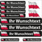 INDIGOS UG Fahrrad Aufkleber Polen - 13 Fahnenaufkleber wehend - Sticker selbst gestalten - Autoaufkleber- Motorrad - Namensaufkleber wasserfest personalisiert - Wunschtext