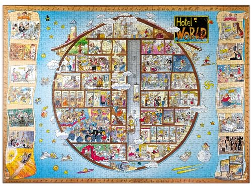 Hotel World - Hugo Prades - Premium 1000 Piece Jigsaw Puzzle for Adults
