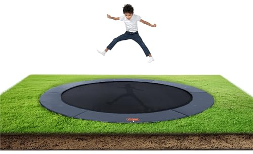15' FT Avyna Premium Round In-Ground Trampoline – Outdoor Trampoline for Kids and Adults with Advanced Safety Features