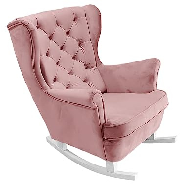 DomiMeble Schaukelstuhl für Wohnzimmer, Schlafzimmer - Schön und Komfortabel Relaxstuhl aus hochwertigem Holz gefertigt 92 x 84 x 104 cm