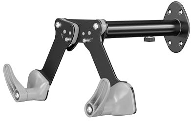 teraysun Fahrrad-Wandhalterung, verstellbarer horizontaler Aufbewahrungsständer, Fahrradaufhänger für 1 Fahrradgarage, sicherer Haken für Straßen-, Mountain- oder Hybridfahrräder, Tragfähigkeit 29,9