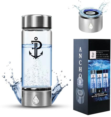 Generador de botellas de agua de hidrógeno | Tecnología de electrólisis SPE PEM duradera Agua de hidrógeno en 3 minutos | Máquina ionizadora rápida de agua portátil para el hogar, oficina, viajes,
