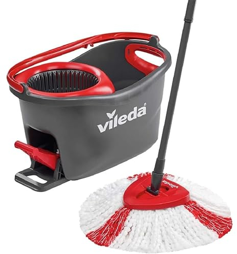 Vileda Turbo 2in1 Smart Spin Microfibre Mop & Bucket Set Effortless Cleaning Solution with Enhanced Power for Sparkling Floors, Complete Set for Ultimate Cleaning Performance