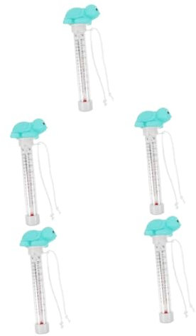 POPETPOP 5 Pièces Thermomètre flottant pool thermomètre extérieur outil de température de l'eau de piscine animal corde baignoire tortue piscine thermale PVC