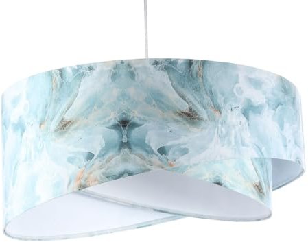 ONZENO Lightning Pendelleuchte Galaxy Nimbus Lively 60W LED IP 20 Modern Pendelleuchte für Innenraum Wohnzimmer, Wohnkultur, Büro, Küche, 50x23x23cm (Pastell, Bunt)